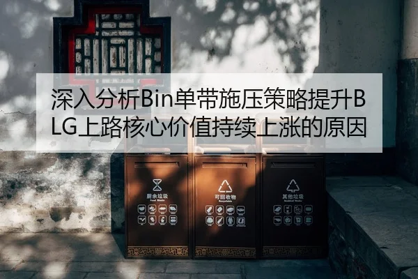 深入分析Bin单带施压策略提升BLG上路核心价值持续上涨的原因